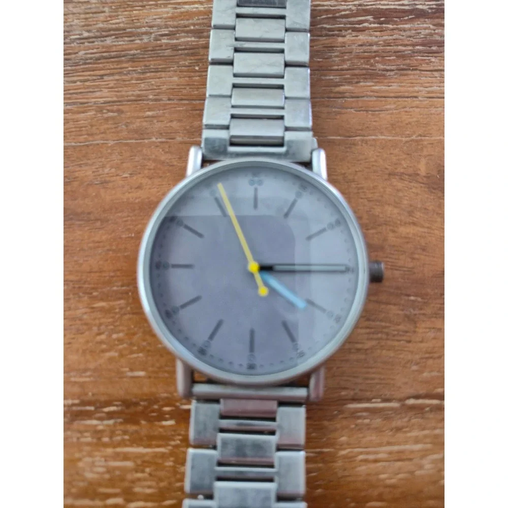 Skagen Wristwatch Mens OS Grey Minimalist Stainless Steel 01102800 Danish Modern